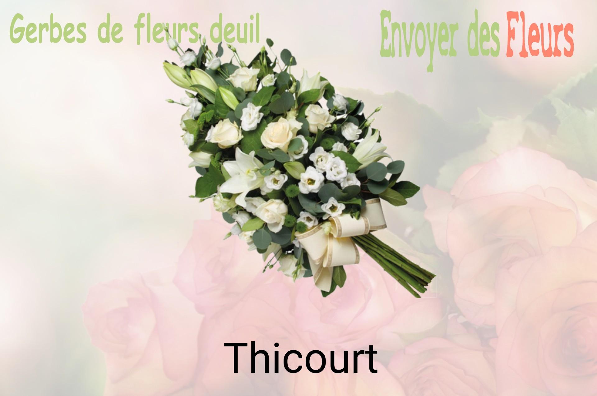 Gerbe de fleurs de deuil livrée à Thicourt
